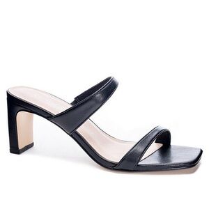 Chinese Laundry Yanti Black Double Strap Heels